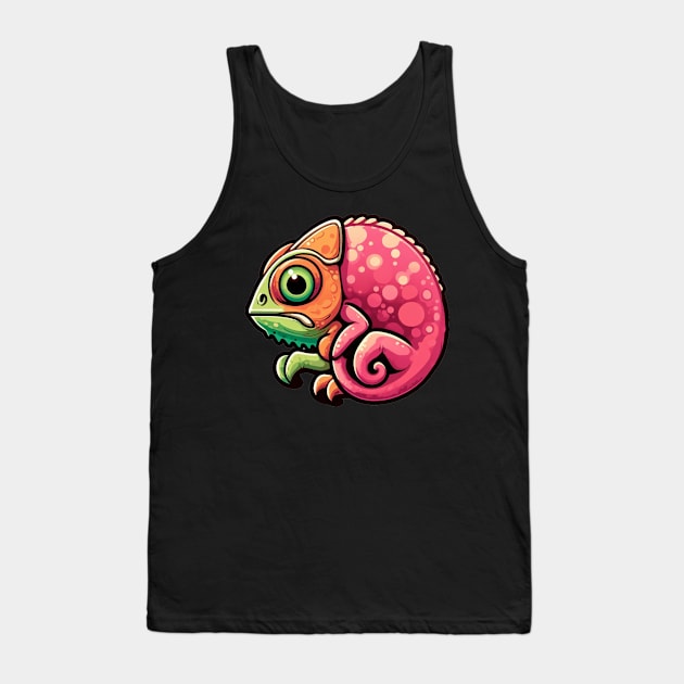 Quirky Color-Changer: The Weird Chameleon Chronicles Tank Top by abdelDes